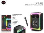 KTS-1727 8 Inch Portable Wireless Speaker with Microphone - Image 3
