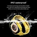 C9 Ultra Max Gold Edition Smartwatch – 2.1" Color Display, Bluetooth Calling, Wireless Charging, Dual Straps (Gold & Black), Waterproof, Hryfine App Compatible - Image 2