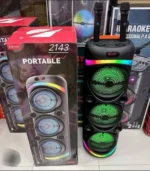 KTS 2143 Big DJ Bluetooth Speaker 🔊 | Dual Wireless Mic 🎤 | 8×3 Size | Heavy Bass & LED Lights - Image 11