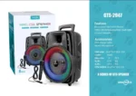 GTS-2047 Speaker With 8 Inch Pofer With Mic And Charging Cable 1200mah battery
