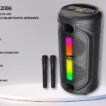 KTS 2086 Big Sound Portable Wireless Speaker with 2 wireless mics 8/8 inch pofers