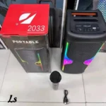 KTS 2033 Total 12 inch Speaker Dual 4/4 inch Pofers with wireless mic