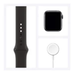 Apple Watch Series 6 (GPS + Cellular, 40mm) - Space Gray Aluminum Case with Black Sport Band - Image 4