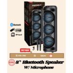 KTS 2143 Big DJ Bluetooth Speaker 🔊 | Dual Wireless Mic 🎤 | 8×3 Size | Heavy Bass & LED Lights - Image 3